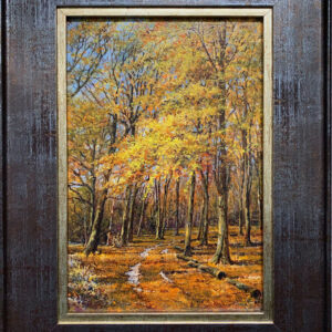 ‘Autumn Colour, Badbury Clump’ oil painting